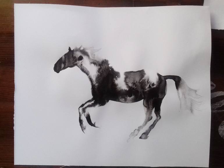 Original Fine Art Horse Drawing by Marija Čolić