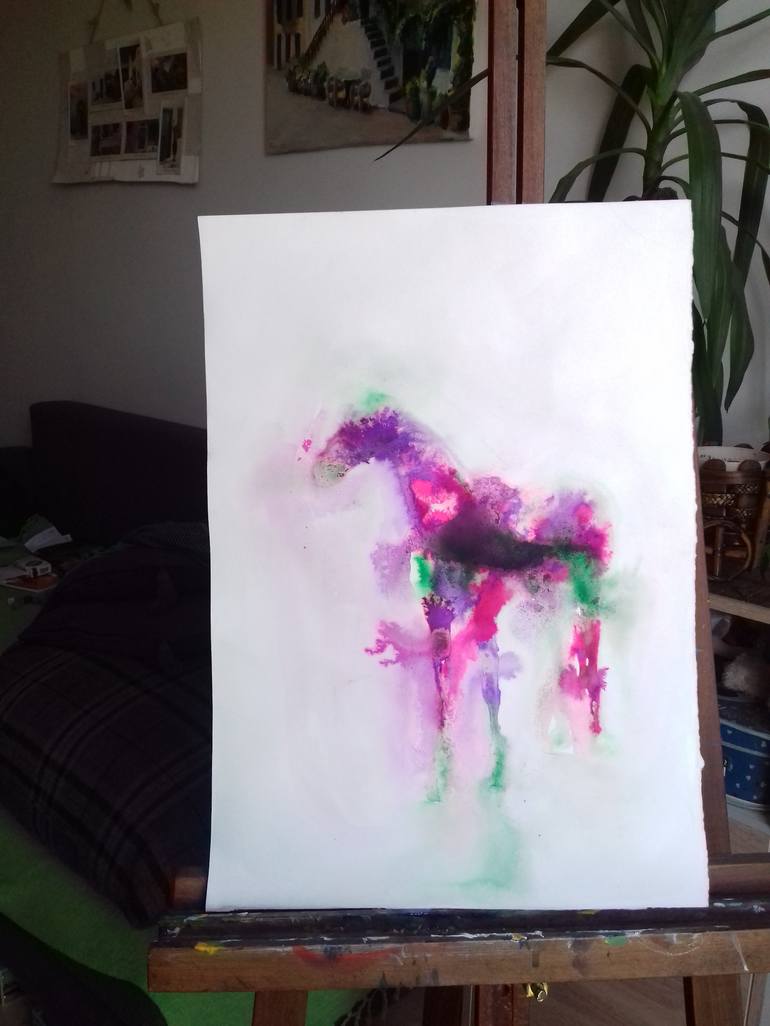 Original Abstract Horse Painting by Marija Čolić