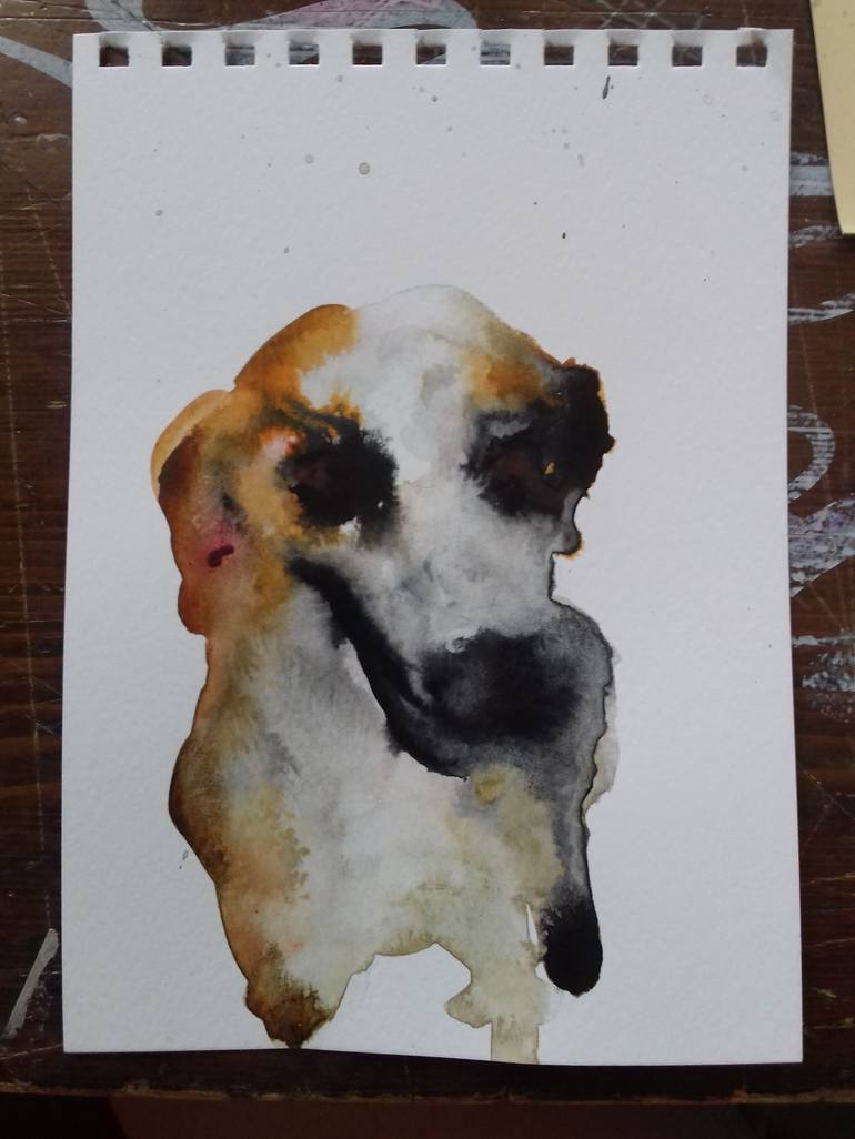 Original Fine Art Dogs Painting by Marija Čolić