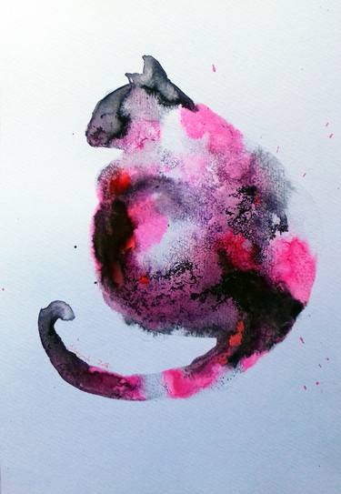 Print of Cats Paintings by Marija Čolić
