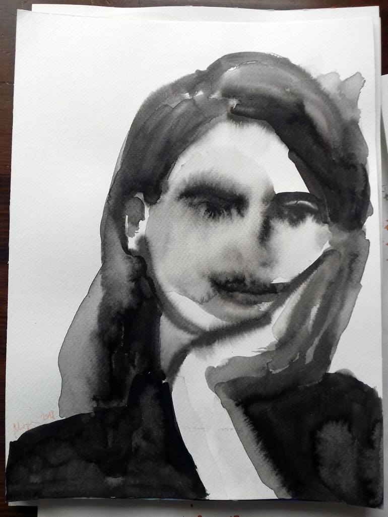 Original Fine Art Portrait Drawing by Marija Čolić