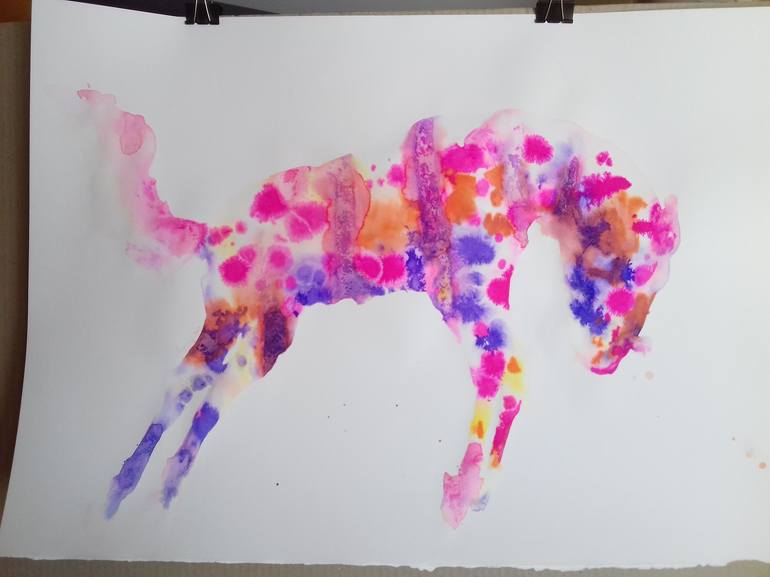 Original Abstract Horse Painting by Marija Čolić