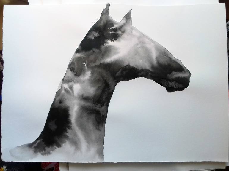 Original Fine Art Horse Painting by Marija Čolić