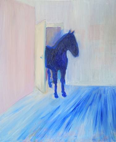 Blue Horse in a room (2) thumb