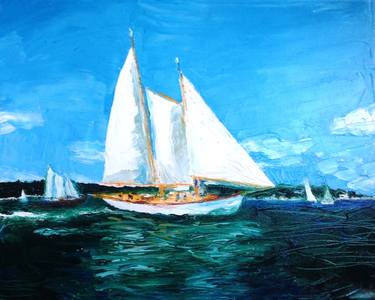 Schooner with White Sails thumb