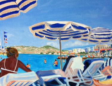 Original Figurative Beach Paintings by Aet Paaro