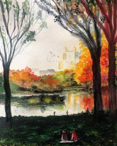 Original Impressionism Cities Paintings by Aet Paaro