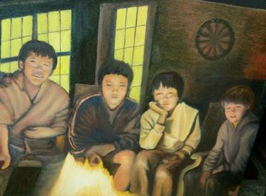 Print of Expressionism Family Paintings by Myung Lee