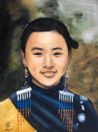 Portrait of a traditional Korean Girl thumb