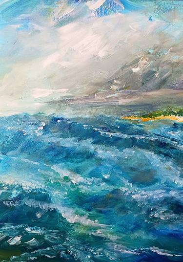 Original Abstract Expressionism Seascape Paintings by Tina Steele Penn