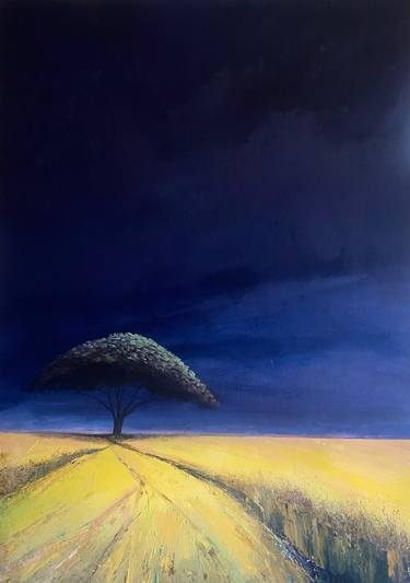 Saatchi Art Artist Simon Jones; Paintings, “Acacia Tree in a Surreal Landscape V” #art
