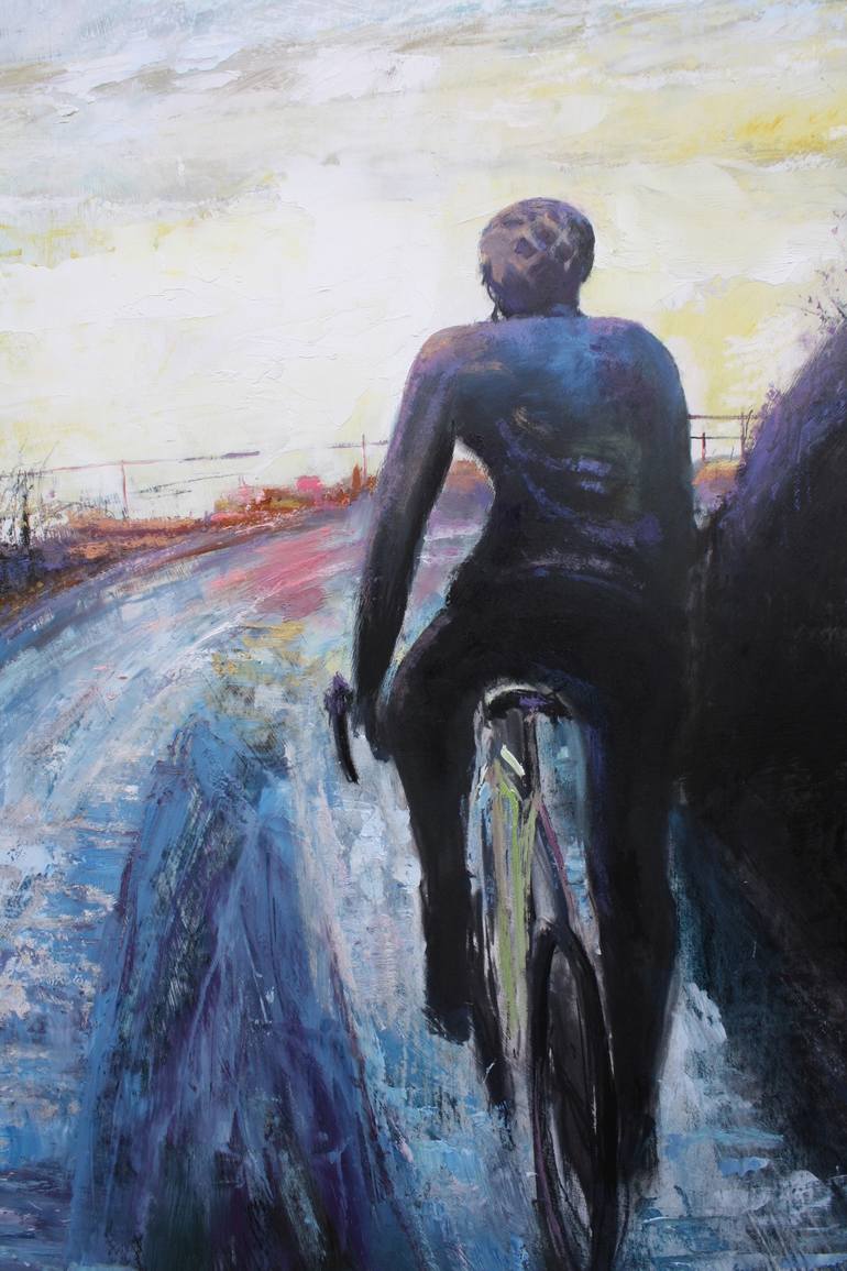 Original Fine Art Bicycle Painting by Simon Jones