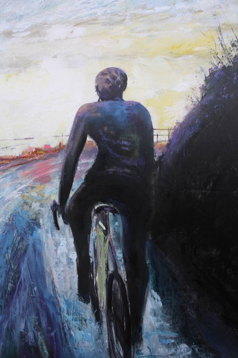 Original Fine Art Bicycle Painting by Simon Jones