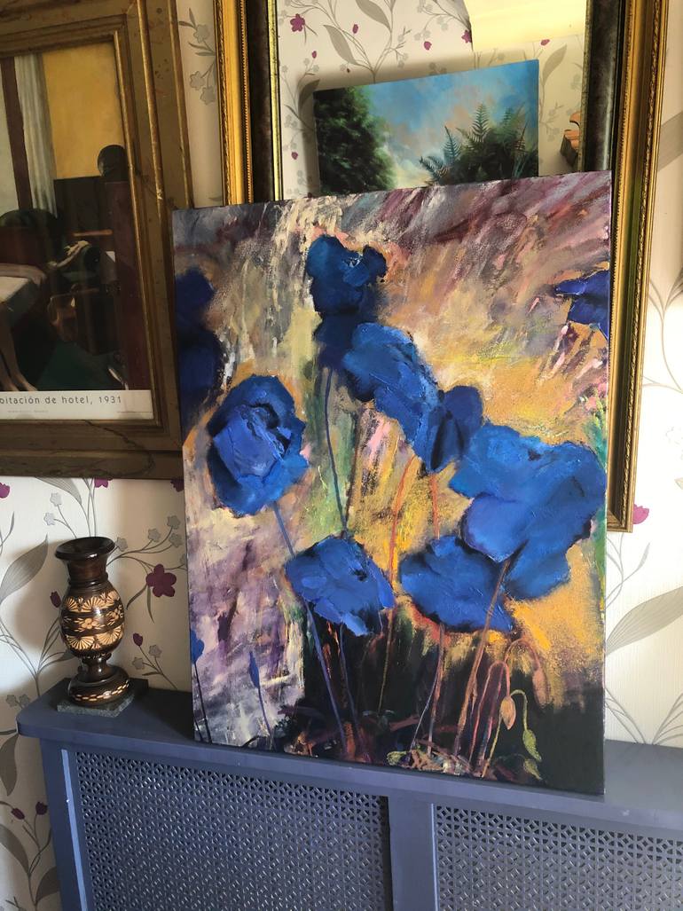 Original Impressionism Floral Painting by Simon Jones