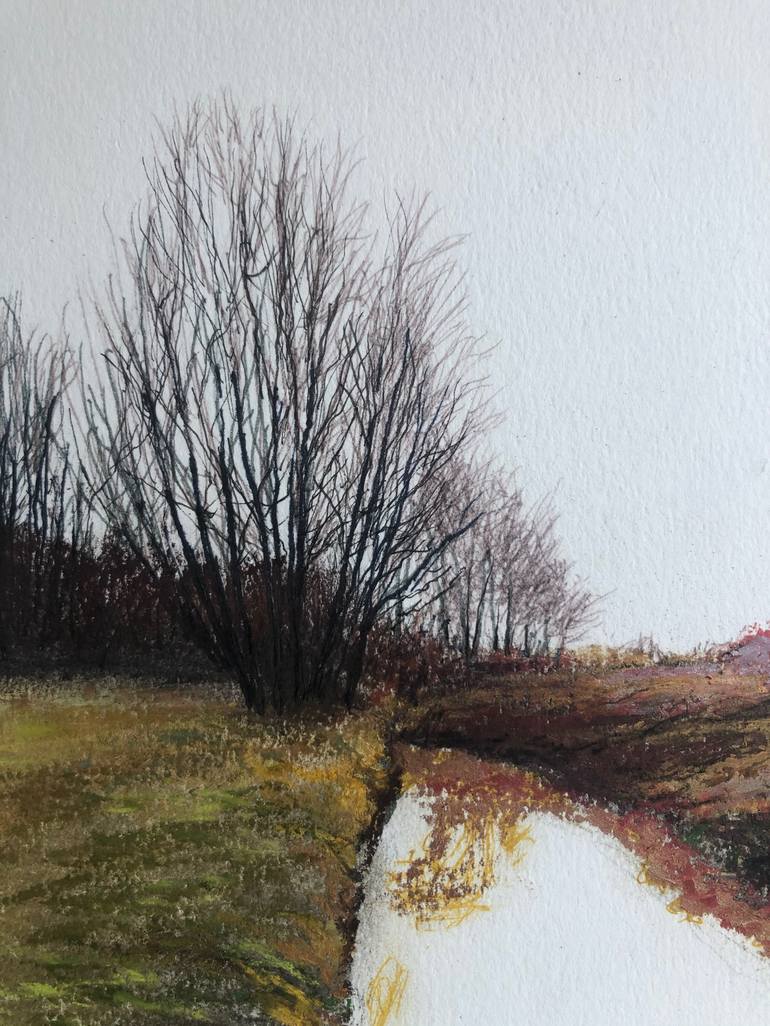 Original Fine Art Landscape Drawing by Simon Jones