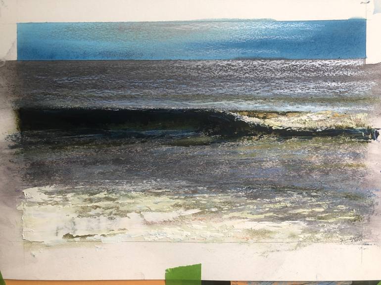 Original Seascape Drawing by Simon Jones