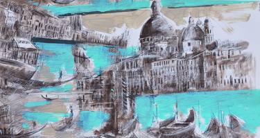 Original Expressionism Landscape Drawings by Marin Leschian