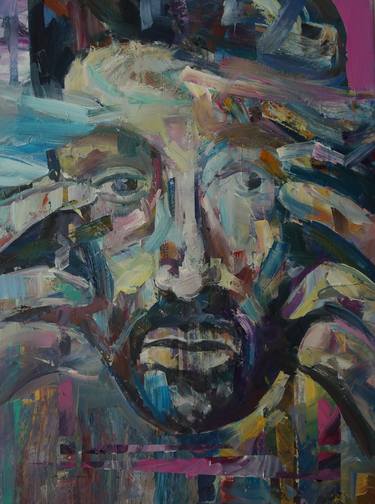 Original Expressionism Portrait Paintings by Marin Leschian