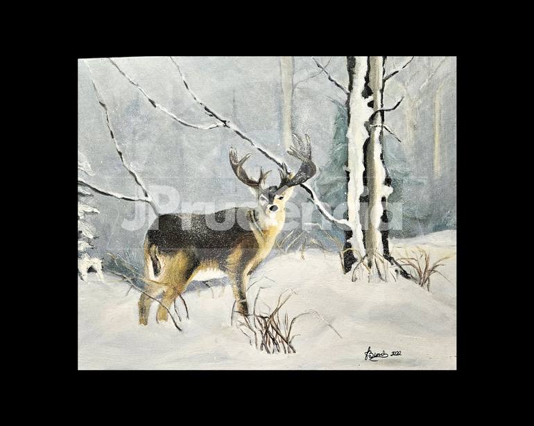 Snow Deer Painting