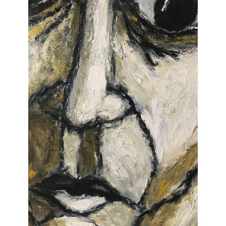 Original Abstract Portrait Painting by Marzipan Mummy