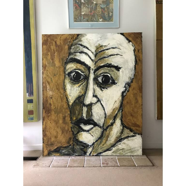 Original Abstract Portrait Painting by Marzipan Mummy