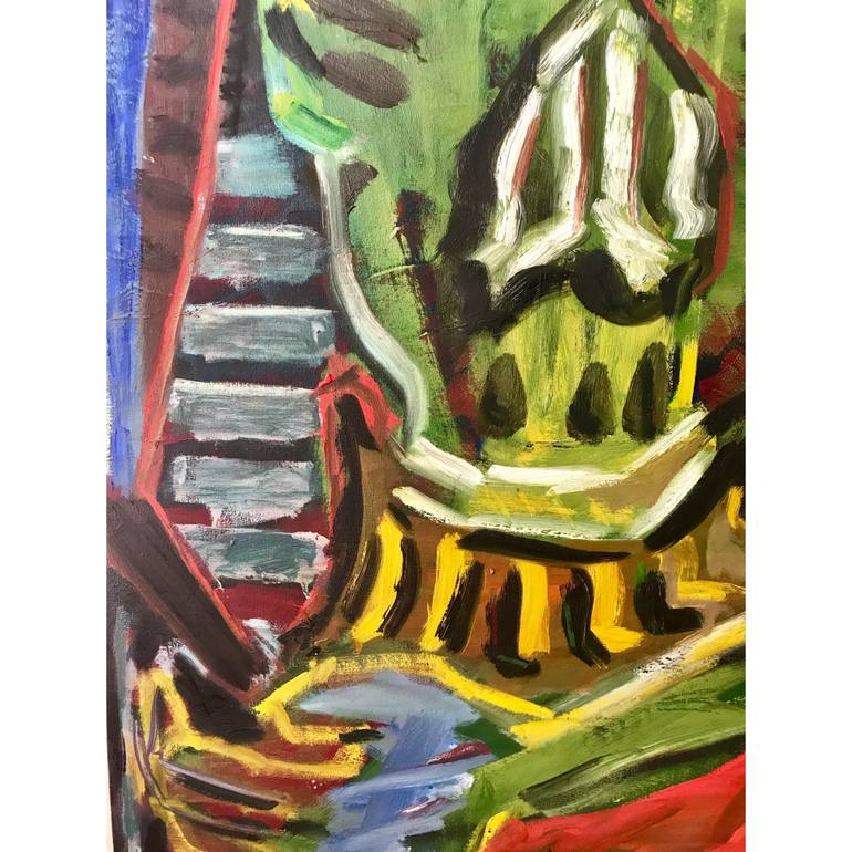 Original Abstract Expressionism People Painting by Marzipan Mummy