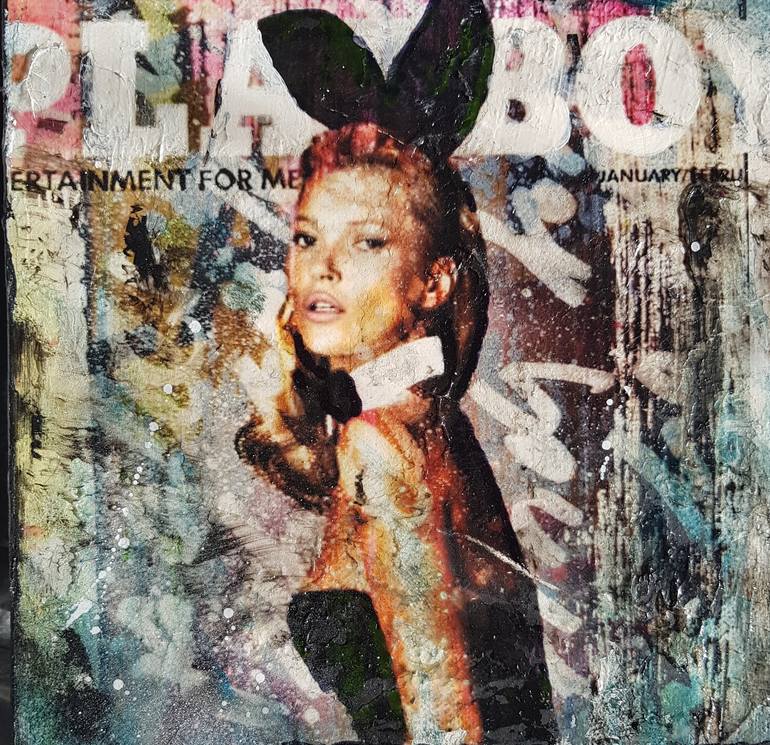 Playboy Bunny - Kate Moss CW-F-334 Painting by Caroline Weber | Saatchi Art
