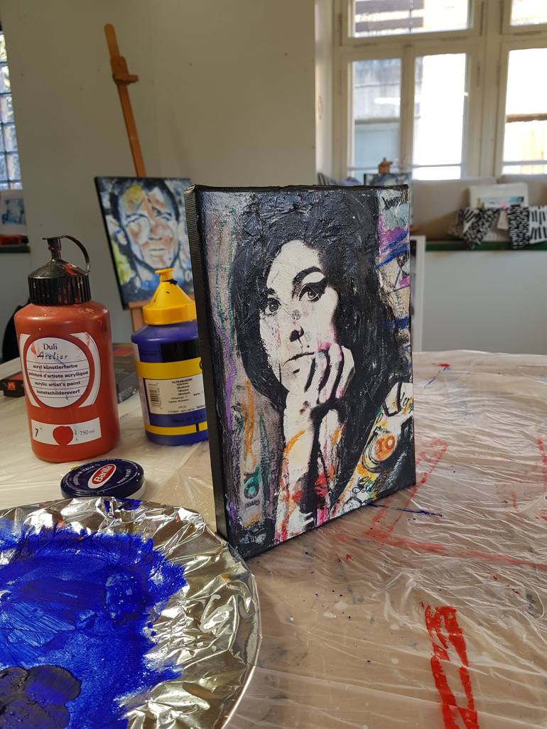 Original Expressionism Pop Culture/Celebrity Painting by Caroline Weber