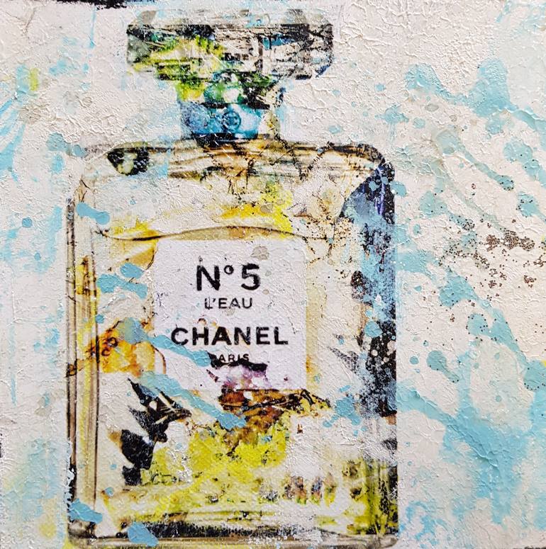 Chanel No 5 Parfum Golden Version Painting by Caroline Weber