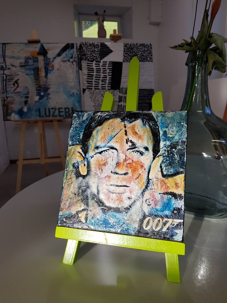 Original Abstract Pop Culture/Celebrity Painting by Caroline Weber