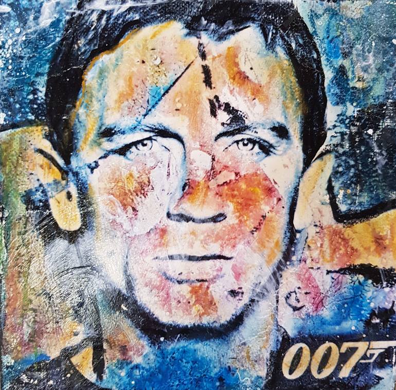 Original Abstract Pop Culture/Celebrity Painting by Caroline Weber