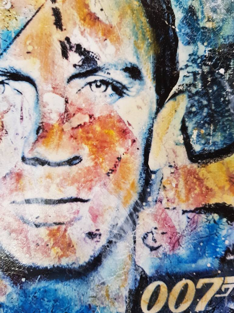 Original Abstract Pop Culture/Celebrity Painting by Caroline Weber