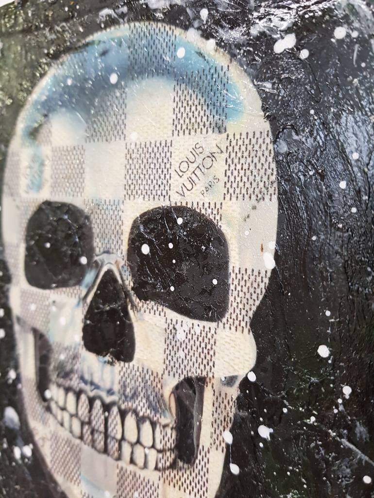 Louis Vuitton Skull Painting by Caroline Weber