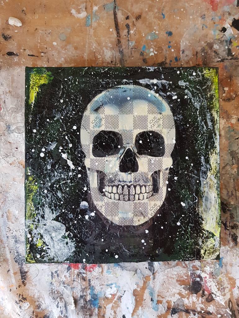 Louis Vuitton Skull Painting by Caroline Weber