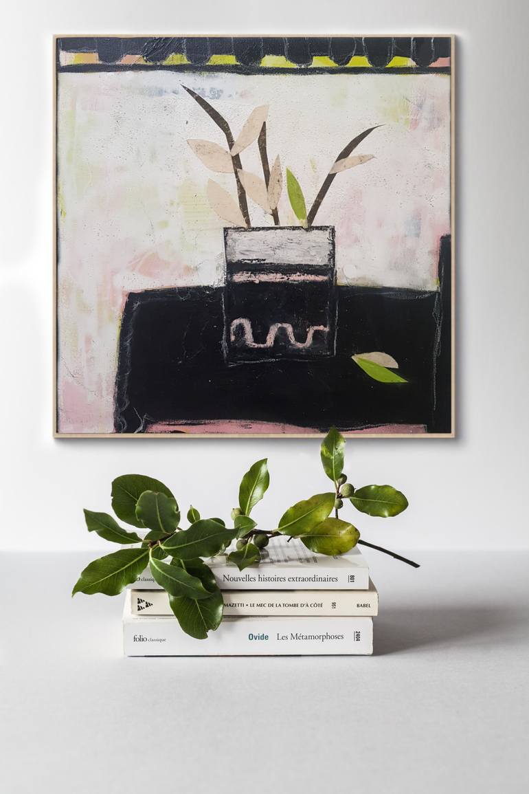 Original Abstract Expressionism Floral Painting by Caroline Weber