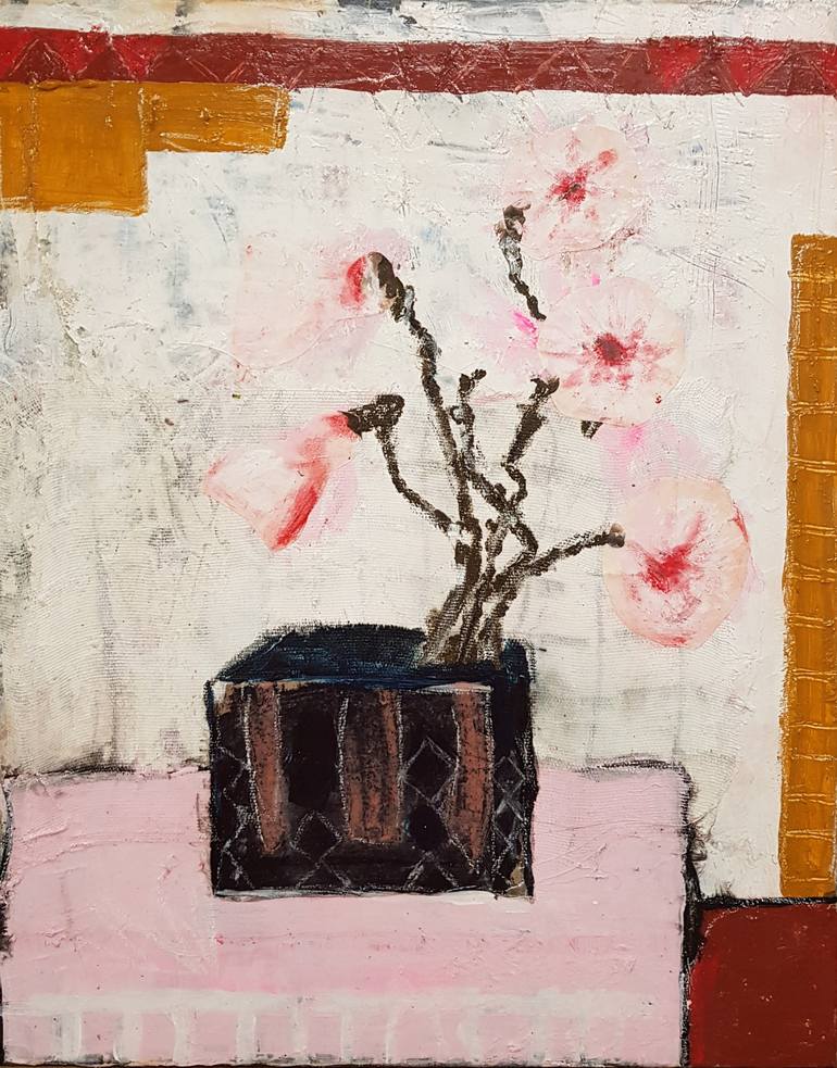 Print of Abstract Expressionism Floral Paintings by Caroline Weber