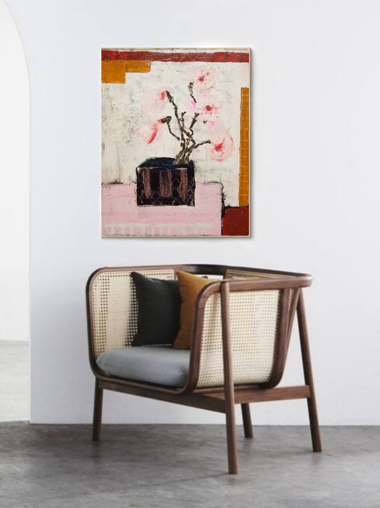 Original Abstract Expressionism Floral Painting by Caroline Weber