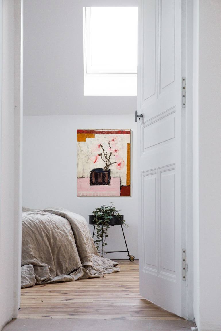 Original Abstract Expressionism Floral Painting by Caroline Weber