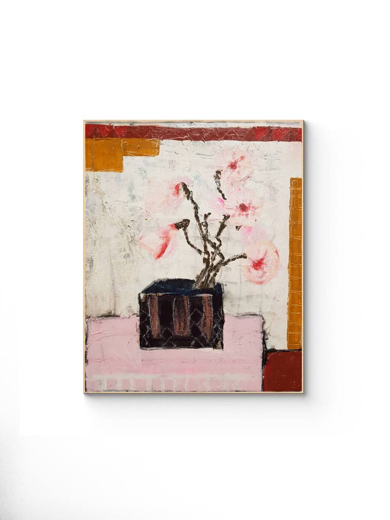 Original Abstract Expressionism Floral Painting by Caroline Weber