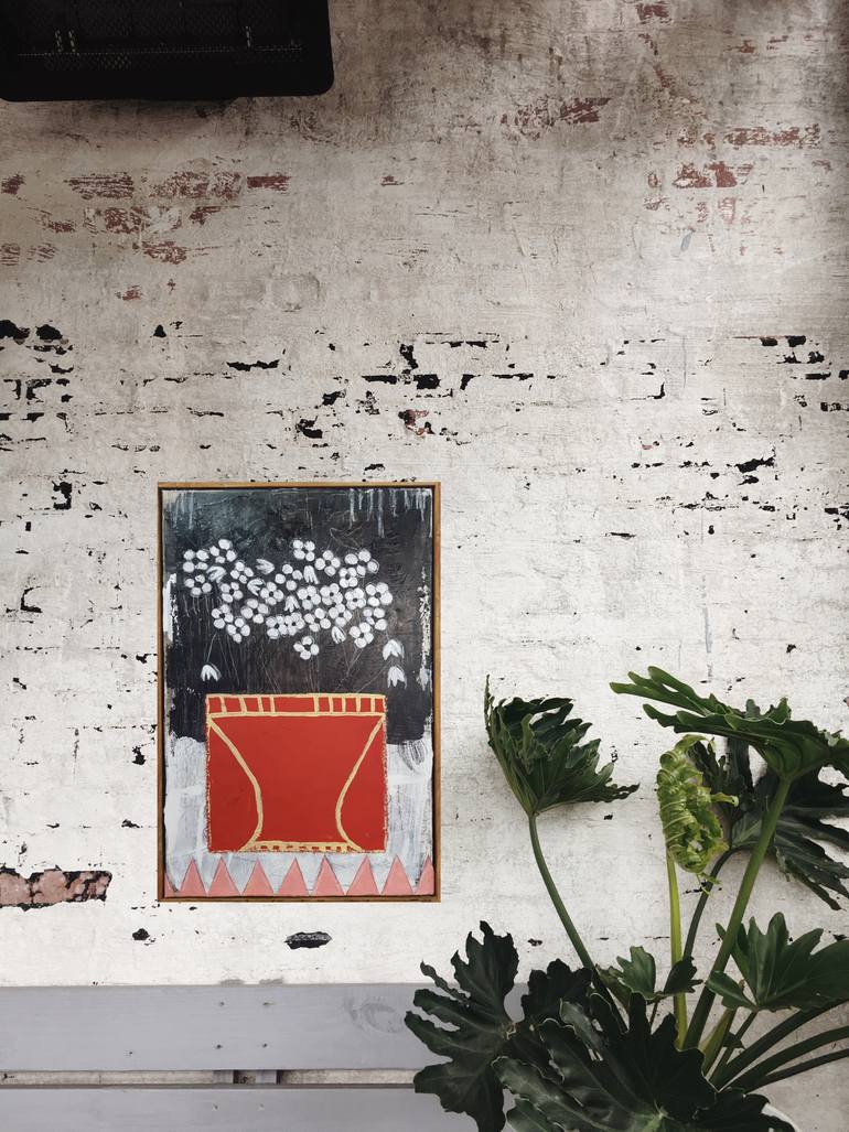 Original Abstract Expressionism Floral Painting by Caroline Weber