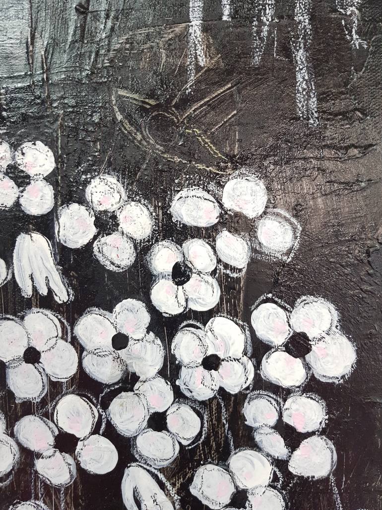 Original Abstract Expressionism Floral Painting by Caroline Weber