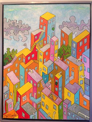 Print of Surrealism Cities Paintings by Mattledo O