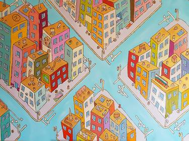 Original Surrealism Cities Paintings by Mattledo O