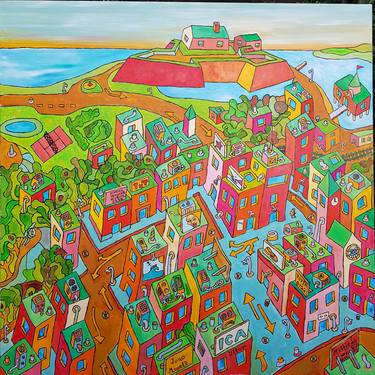 Print of Expressionism Cities Paintings by Mattledo O