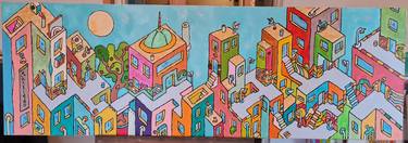 Original Expressionism Cities Paintings by Mattledo O