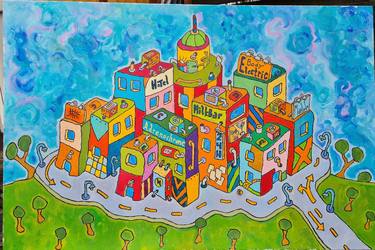 Print of Cities Paintings by Mattledo O