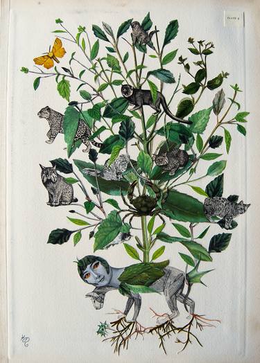 Print of Cats Collage by Katie McCann