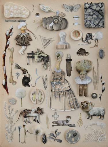 Original Figurative Nature Collage by Katie McCann