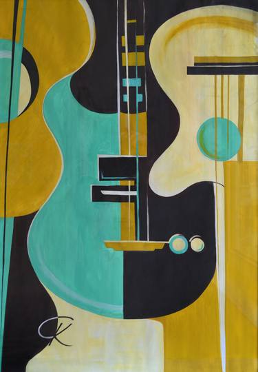 Print of Abstract Music Paintings by Kseniia Sribna