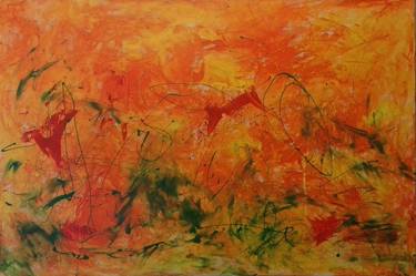 Original Abstract Expressionism Abstract Paintings by Luigi Rubino